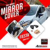 Coque de rétroviseur pour Ford Fiesta 2008 - 2017 Accessoire Noir brillant MODÈLE BAT 