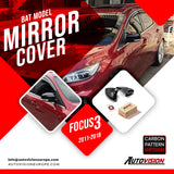 Mirror Cover For Ford Focus 3 2011 - 2018 Accessory Bright Black BAT MODEL