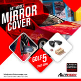 Mirror Cover For VW Golf 5 2003-2009 Accessory Bright Black BAT MODEL