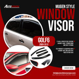 AutoVision Window Visor for VW Golf 6 2009-2012 Window Wind Deflector Rain Guard Visor Awnings Accessories