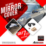 Mirror Cover For VW Golf 7 7,5 2012-2019 Accessory Bright Black BAT MODEL