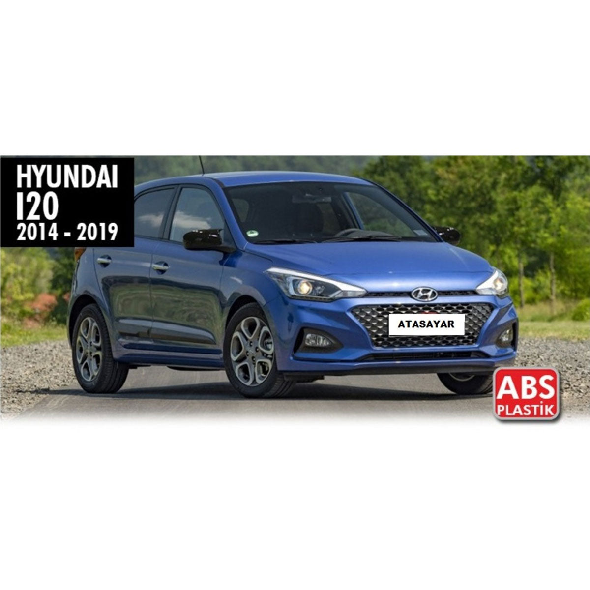 Couvercle de rétroviseur pour Hyundai i20 sans signal 2014-2019 accessoire noir brillant modèle BAT 