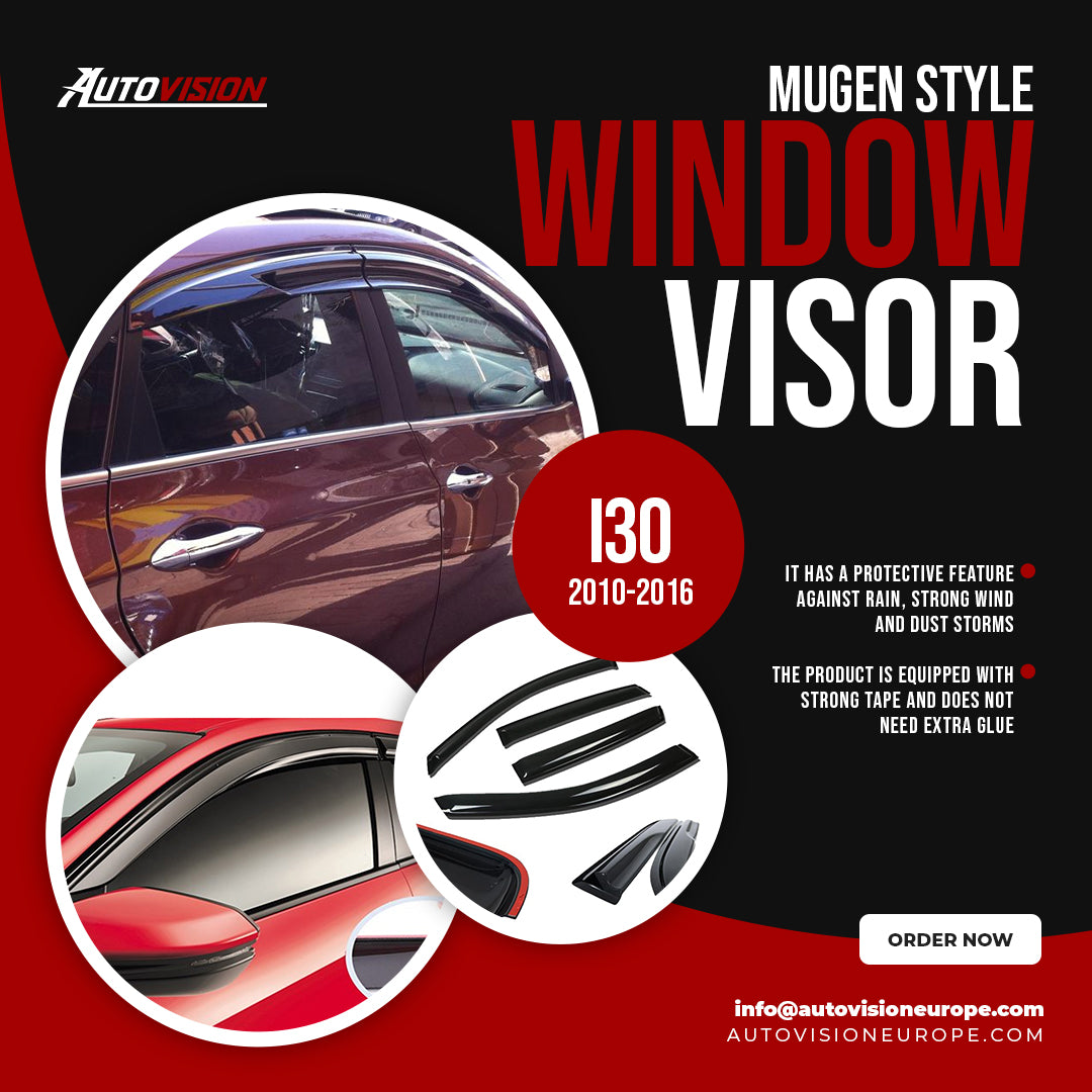 AutoVision Window Visor for Hyundai i30 2010-2016 Window Wind Deflector Rain Guard Visor Awnings Accessories