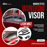 AutoVision Window Visor for Seat Leon MK2 2006-2012 Window Wind Deflector Rain Guard Visor Awnings Accessories