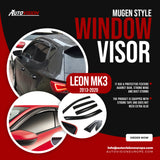 AutoVision Window Visor for Seat Leon MK3 2003-2020 Window Wind Deflector Rain Guard Visor Awnings Accessories