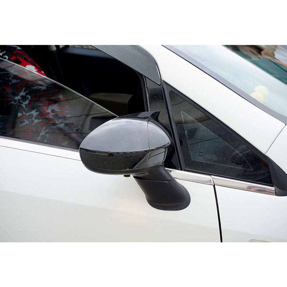 Mirror Cover For Fiat Linea 2007 - 2015 Accessory Bright Black BAT MODEL