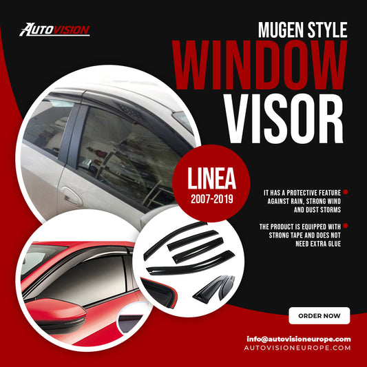 AutoVision Window Visor for Fiat Linea 2007-2019 Window Wind Deflector Rain Guard Visor Awnings Accessories