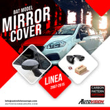 Mirror Cover For Fiat Linea 2007 - 2015 Accessory Bright Black BAT MODEL