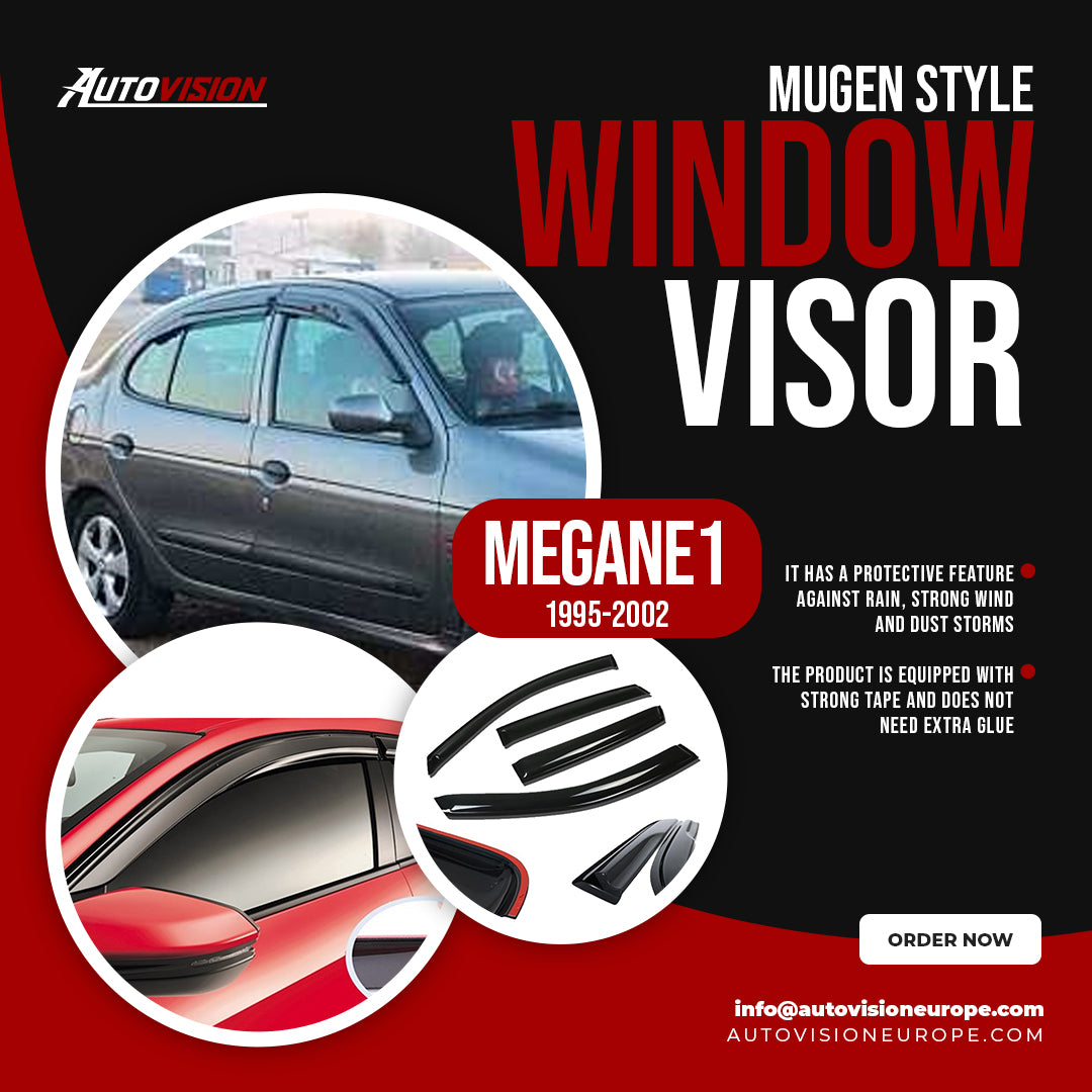 AutoVision Window Visor for Renault Megane 1 1995-2002 Window Wind Deflector Rain Guard Visor Awnings Accessories