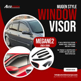 AutoVision Window Visor for Renault Megane 2 2003-2011 HB/SD Window Wind Deflector Rain Guard Visor Awnings Accessories