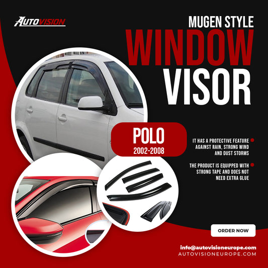 AutoVision Window Visor for VW Polo 2002-2008 Window Wind Deflector Rain Guard Visor Awnings Accessories