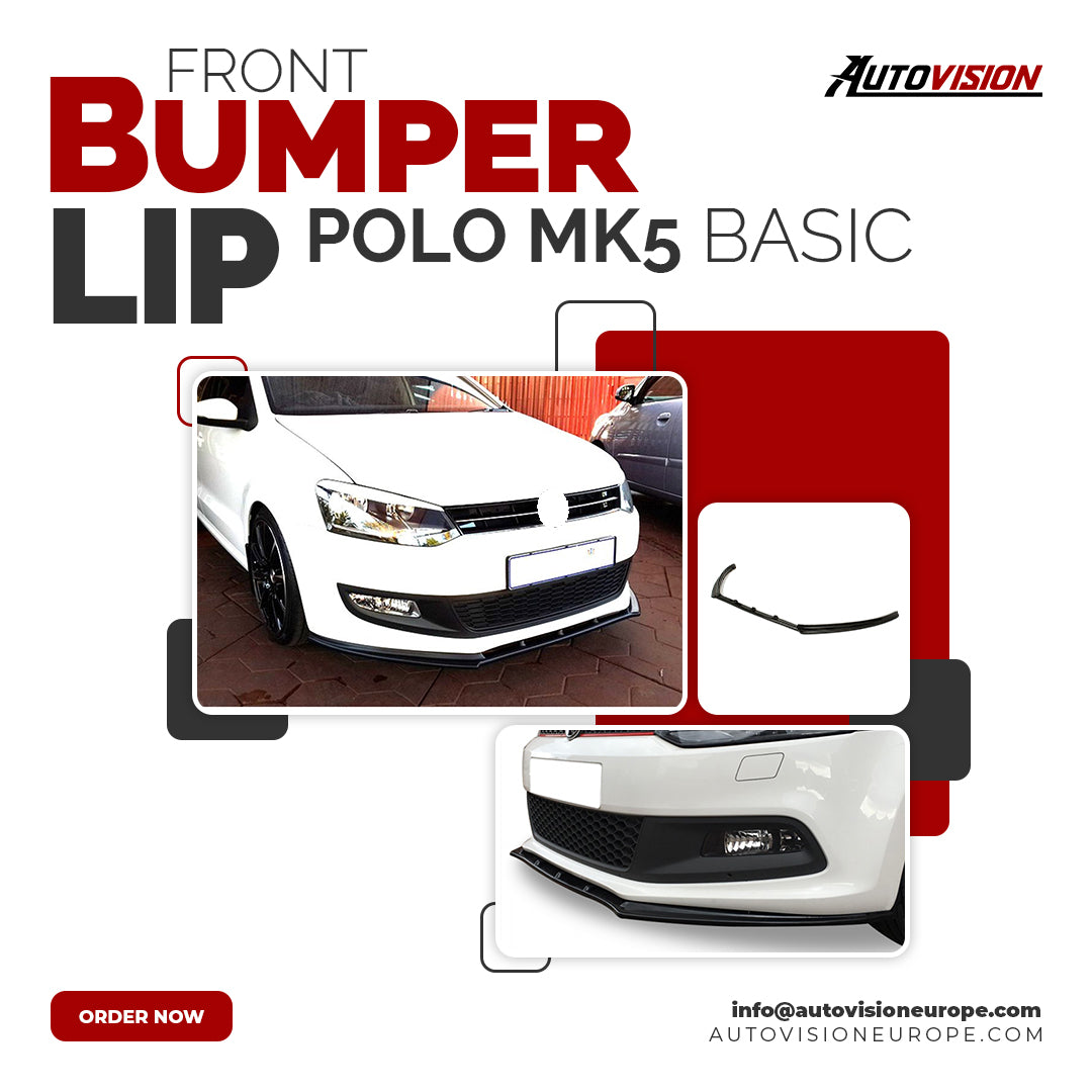 AutoVision Polo MK5 Basic Front Bumper Lip All Cars Universal Model