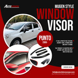 AutoVision Window Visor for Fiat Punto 2006- Window Wind Deflector Rain Guard Visor Awnings Accessories