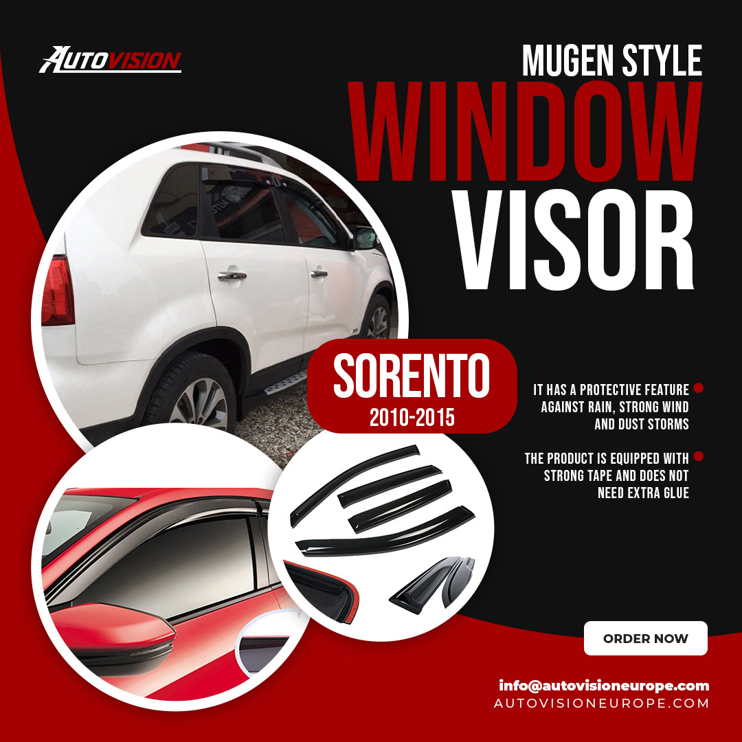 AutoVision Window Visor for Kia Sorento 2010-2015 Window Wind Deflector Rain Guard Visor Awnings Accessories
